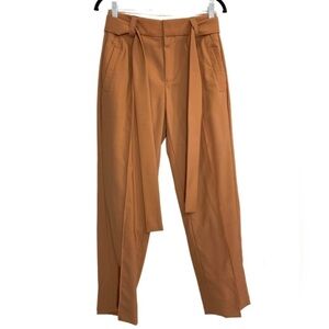 Collection by J. Crew salmon pink wool high waist pants with fabric belt